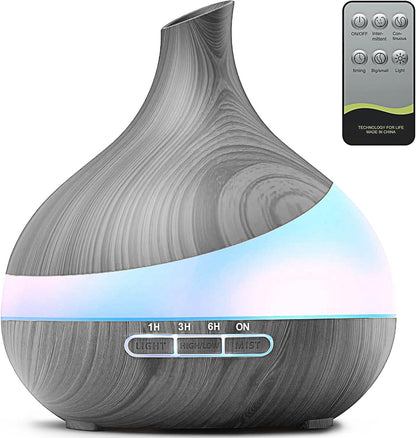 500ML Essential Oil Diffuser for Home: 14 Color LED Humidifier