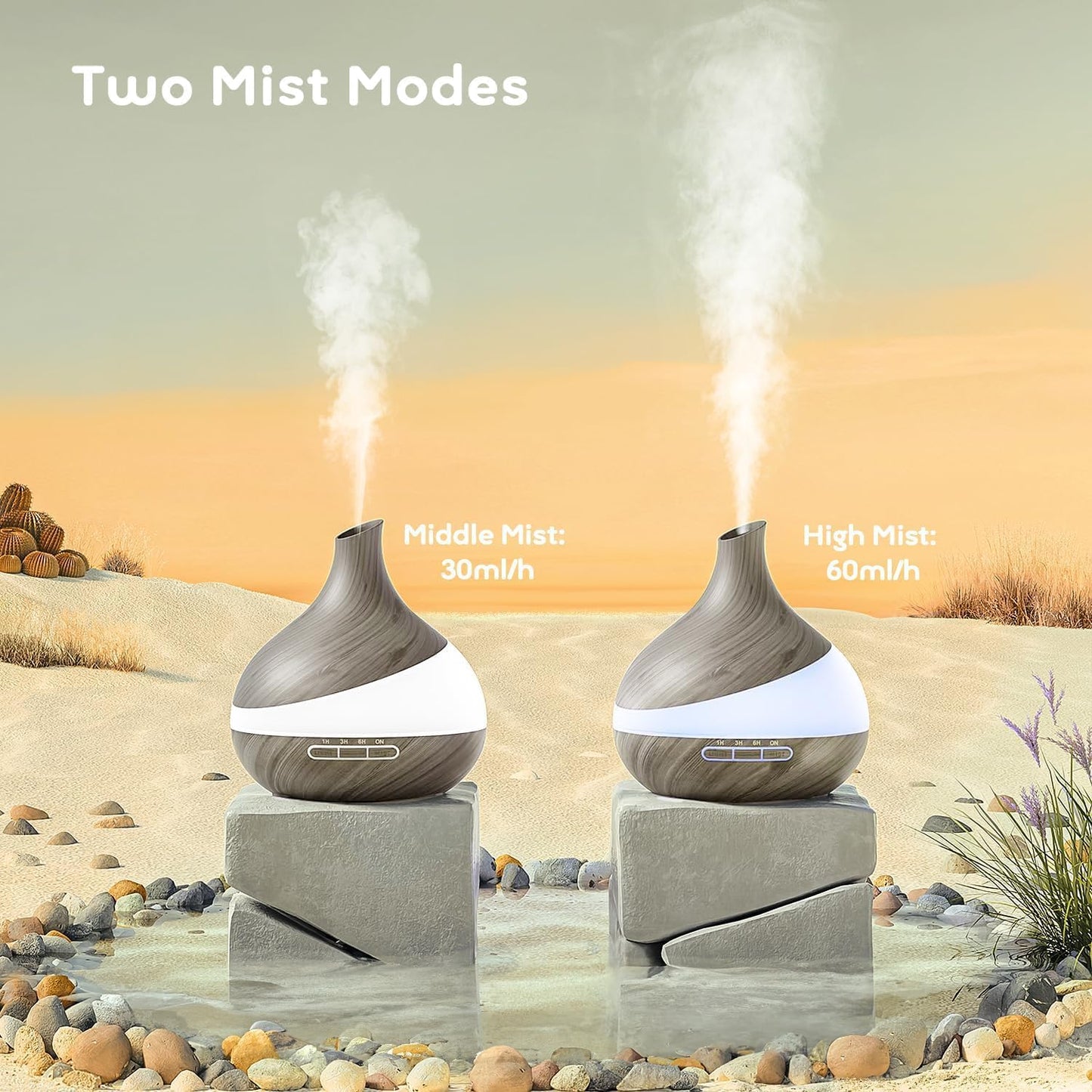 500ML Essential Oil Diffuser for Home: 14 Color LED Humidifier