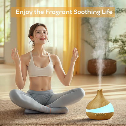 500ML Essential Oil Diffuser for Home: 14 Color LED Humidifier