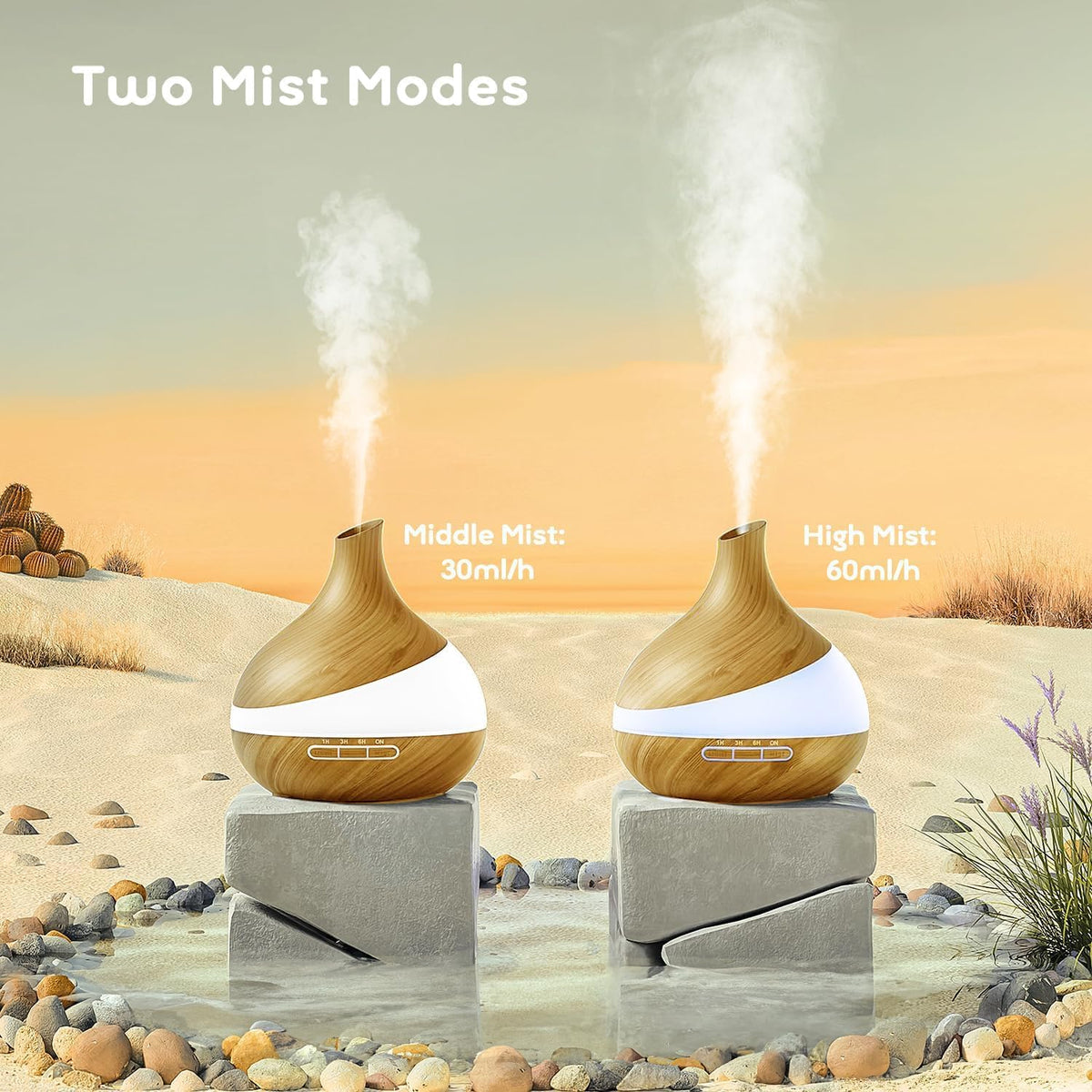 500ML Essential Oil Diffuser for Home: 14 Color LED Humidifier