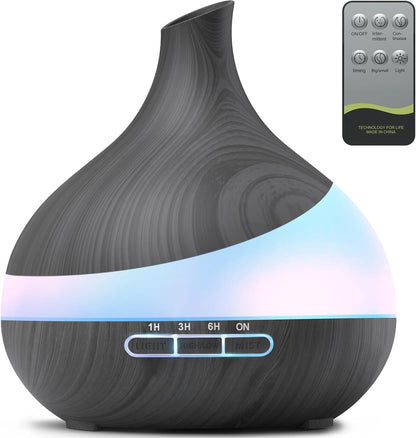 500ML Essential Oil Diffuser for Home: 14 Color LED Humidifier