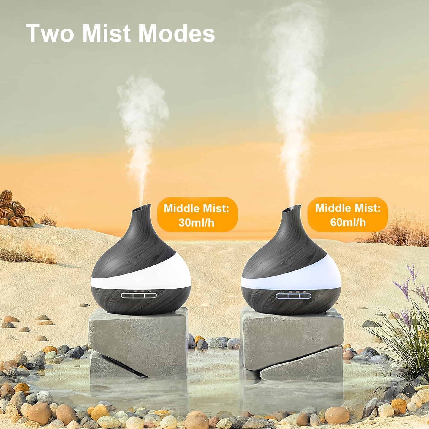 500ML Essential Oil Diffuser for Home: 14 Color LED Humidifier