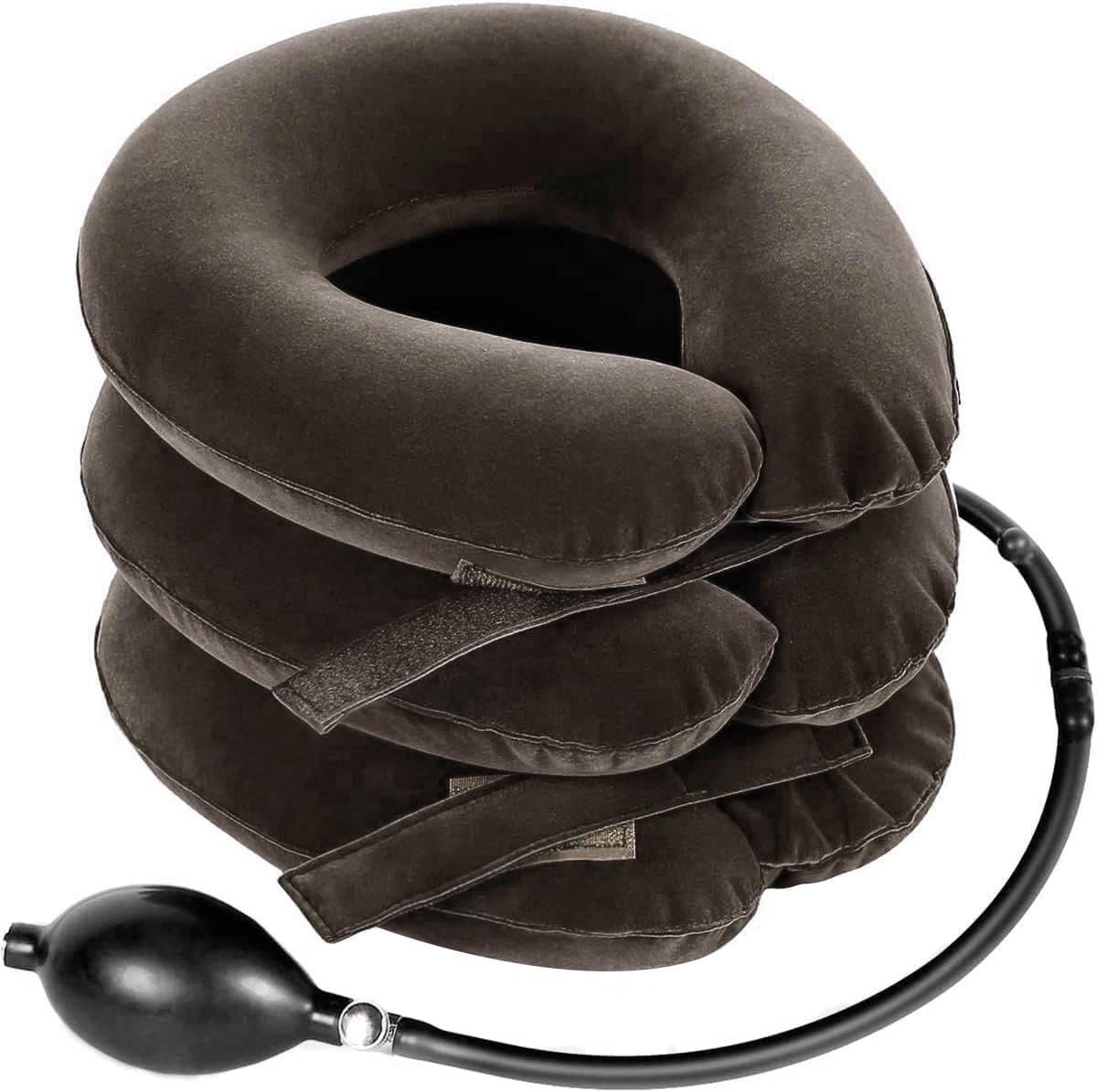 Cervical Neck Traction Device for Instant Neck Pain Relief - Inflatable & Adjustable Neck Stretcher Neck Support Brace, Best Neck Traction Pillow for Home Use Neck Decompression (Blue)