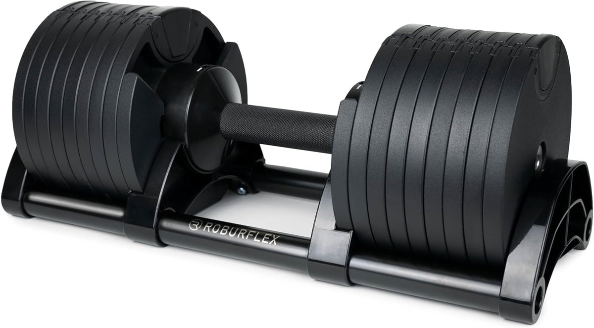 Adjustable Dumbbell (Single) 5-40/80lb, 5lb Increments, for Home Gym Fitness - Upto 20 weight settings