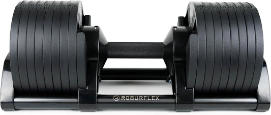 Adjustable Dumbbell (Single) 5-40/80lb, 5lb Increments, for Home Gym Fitness - Upto 20 weight settings