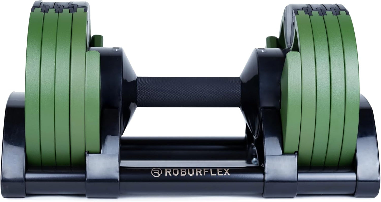 Adjustable Dumbbell (Single) 5-40/80lb, 5lb Increments, for Home Gym Fitness - Upto 20 weight settings