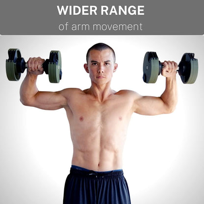 Adjustable Dumbbell (Single) 5-40/80lb, 5lb Increments, for Home Gym Fitness - Upto 20 weight settings