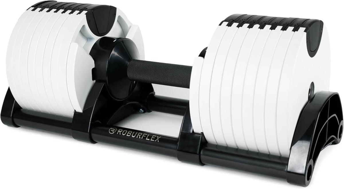 Adjustable Dumbbell (Single) 5-40/80lb, 5lb Increments, for Home Gym Fitness - Upto 20 weight settings
