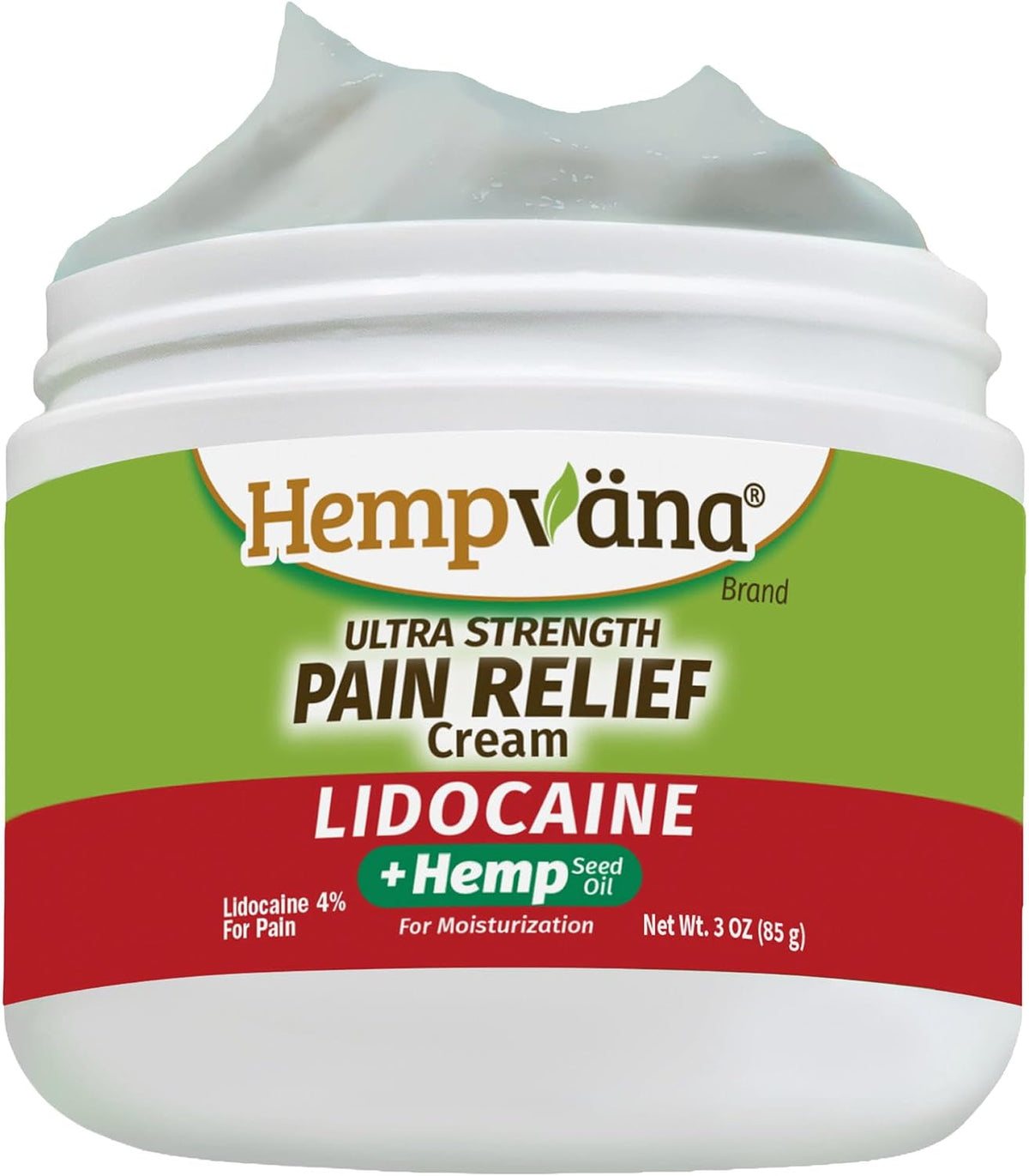 Hempvana Lidocaine 5% Relief Cream, Maximum Strength, Targeted Long-Lasting Relief, Strong Cream, Numbs Irritated Nerves for Fast Anorectal Relief, Non-Greasy.