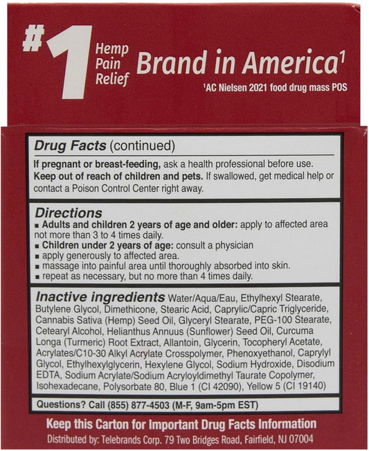 Hempvana Lidocaine 5% Relief Cream, Maximum Strength, Targeted Long-Lasting Relief, Strong Cream, Numbs Irritated Nerves for Fast Anorectal Relief, Non-Greasy.