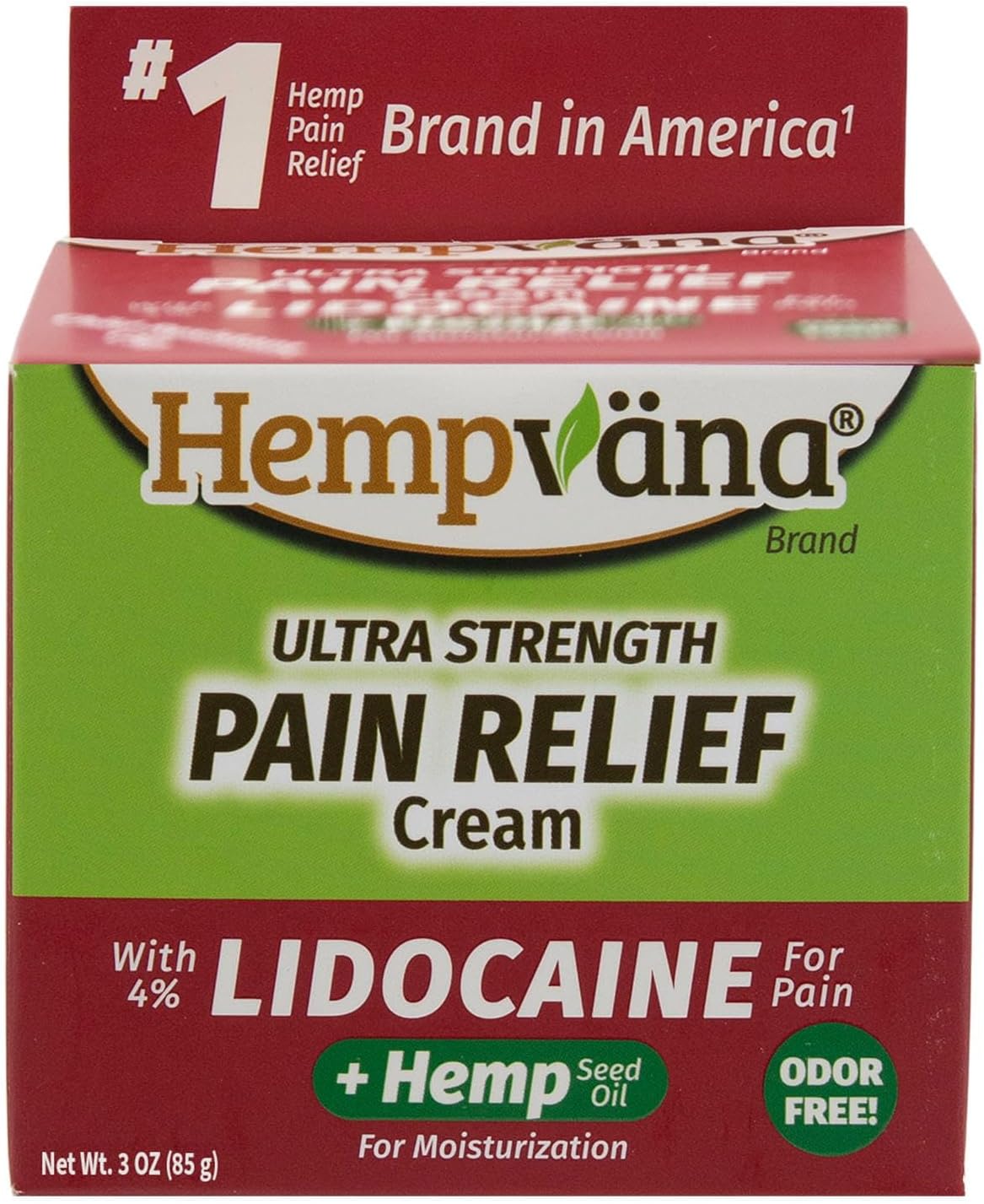 Hempvana Lidocaine 5% Relief Cream, Maximum Strength, Targeted Long-Lasting Relief, Strong Cream, Numbs Irritated Nerves for Fast Anorectal Relief, Non-Greasy.