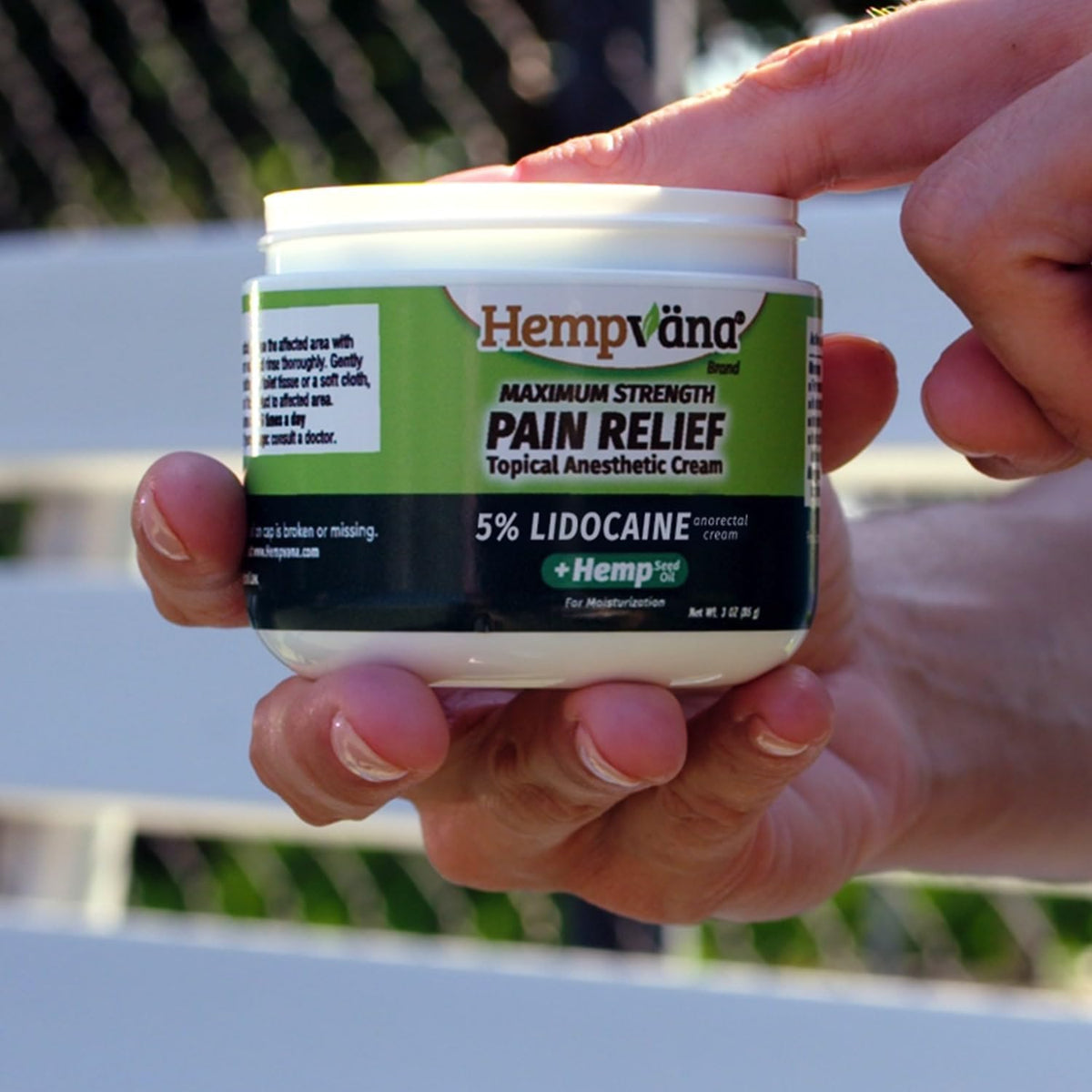 Hempvana Lidocaine 5% Relief Cream, Maximum Strength, Targeted Long-Lasting Relief, Strong Cream, Numbs Irritated Nerves for Fast Anorectal Relief, Non-Greasy.