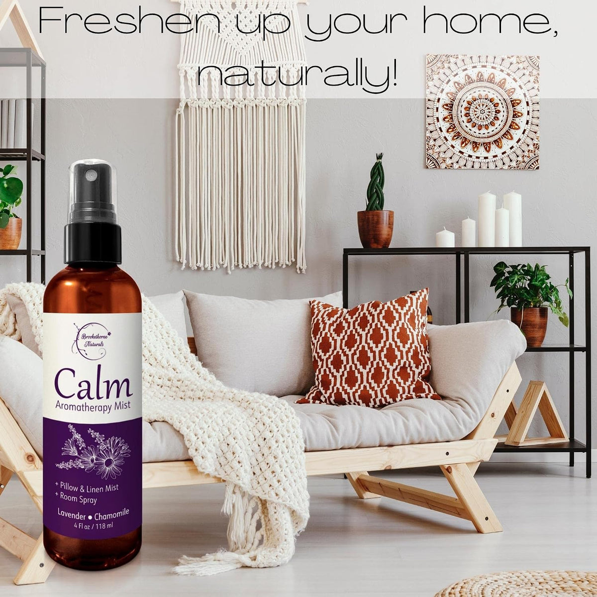 Calm Aromatherapy Mist | Lavender Pillow Spray 4oz