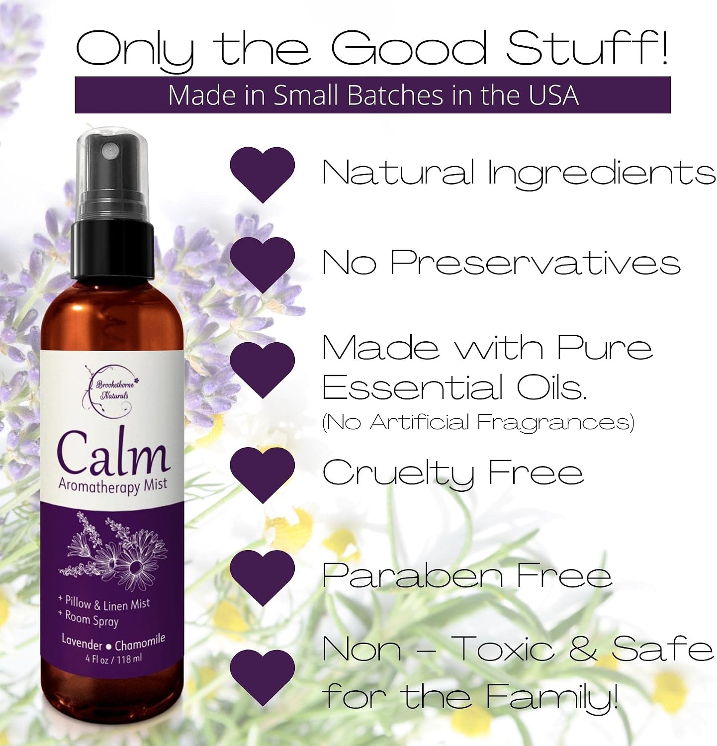 Calm Aromatherapy Mist | Lavender Pillow Spray 4oz