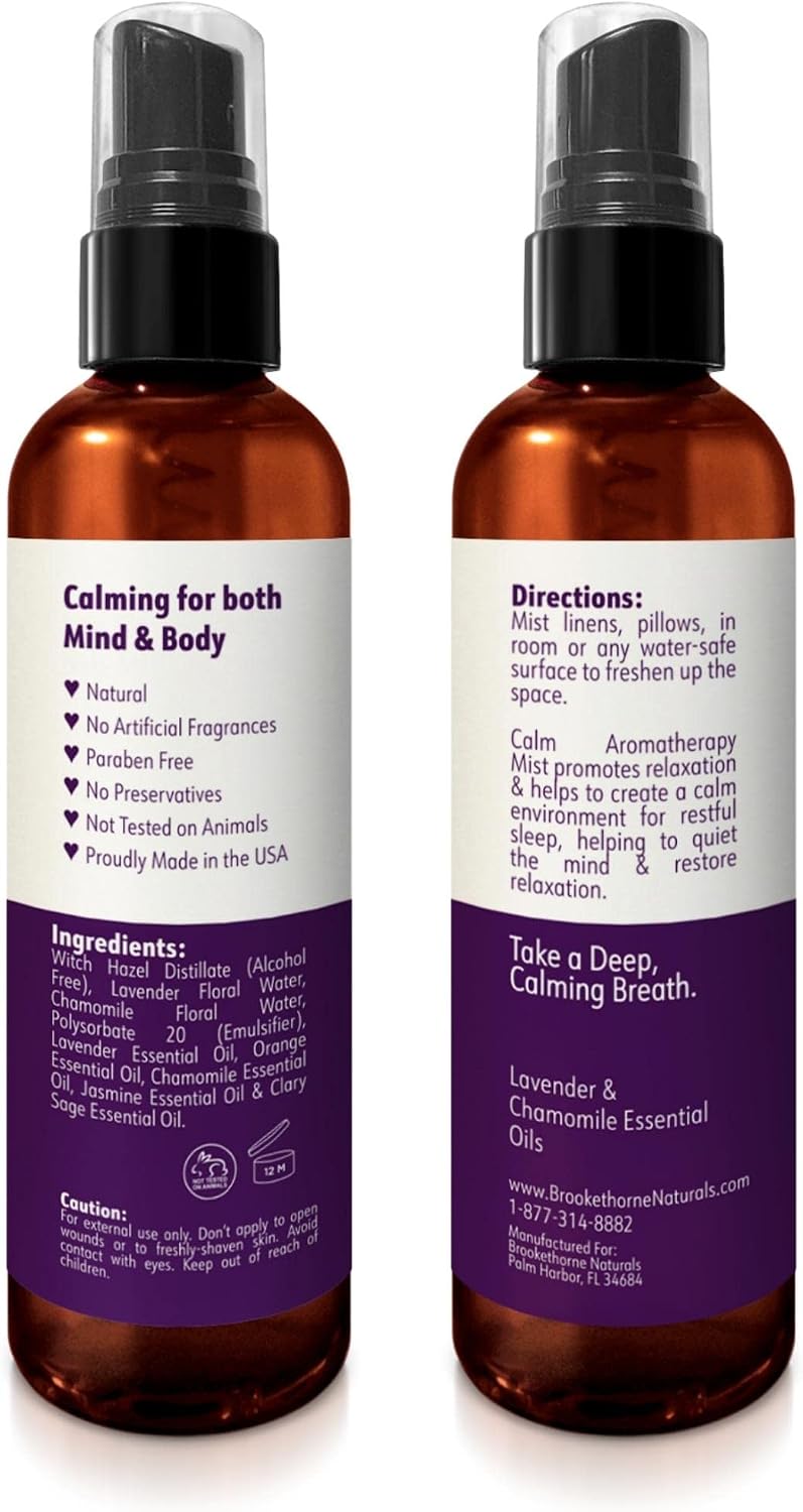 Calm Aromatherapy Mist | Lavender Pillow Spray 4oz
