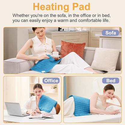 Heating Pad,Electric Heating Pads,Heating Pad for Back,Silvergray,24x12In