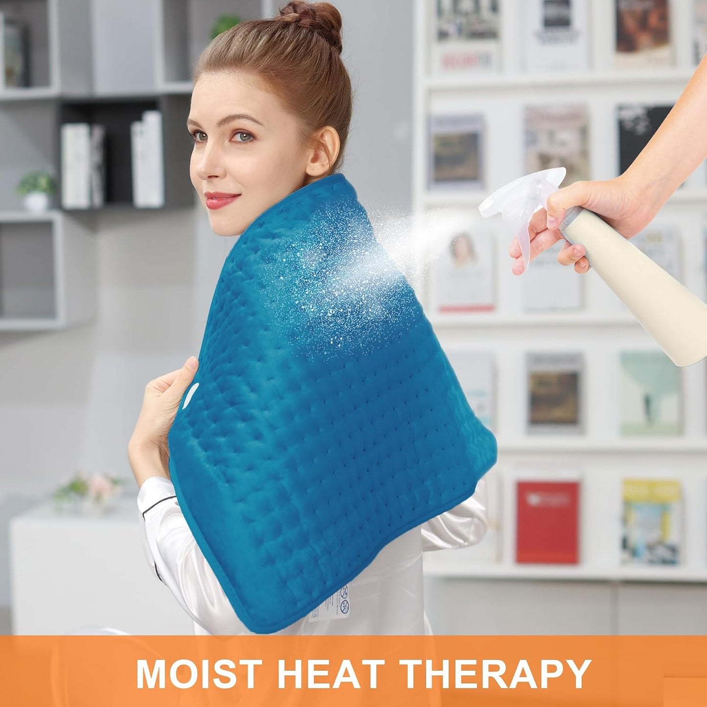 Heating Pad,Electric Heating Pads,Heating Pad for Back,Silvergray,24x12In
