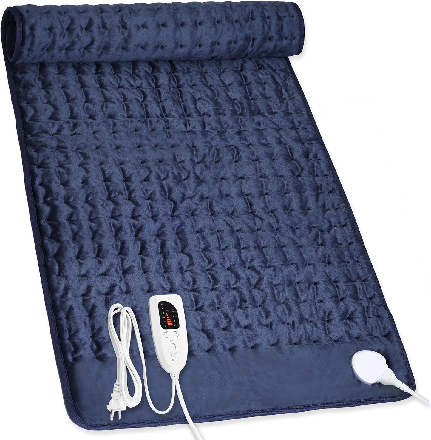 Heating Pad,Electric Heating Pads,Heating Pad for Back,Silvergray,24x12In