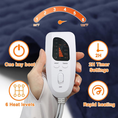 Heating Pad,Electric Heating Pads,Heating Pad for Back,Silvergray,24x12In