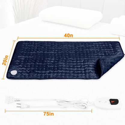 Heating Pad,Electric Heating Pads,Heating Pad for Back,Silvergray,24x12In