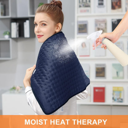 Heating Pad,Electric Heating Pads,Heating Pad for Back,Silvergray,24x12In