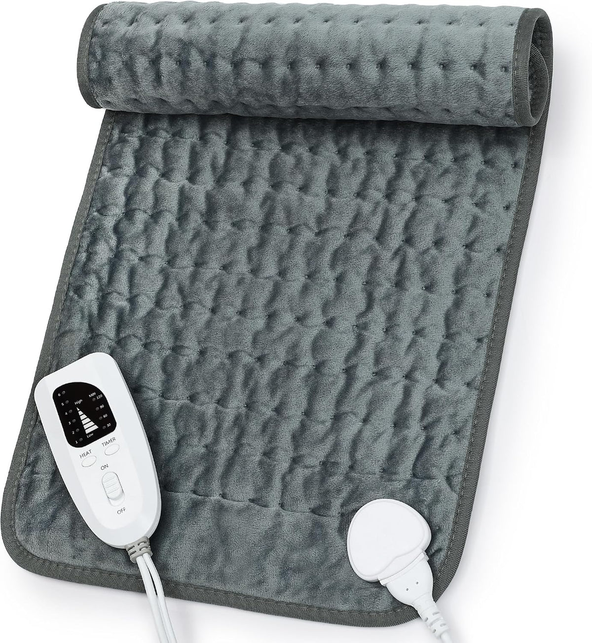 Heating Pad,Electric Heating Pads,Heating Pad for Back,Silvergray,24x12In