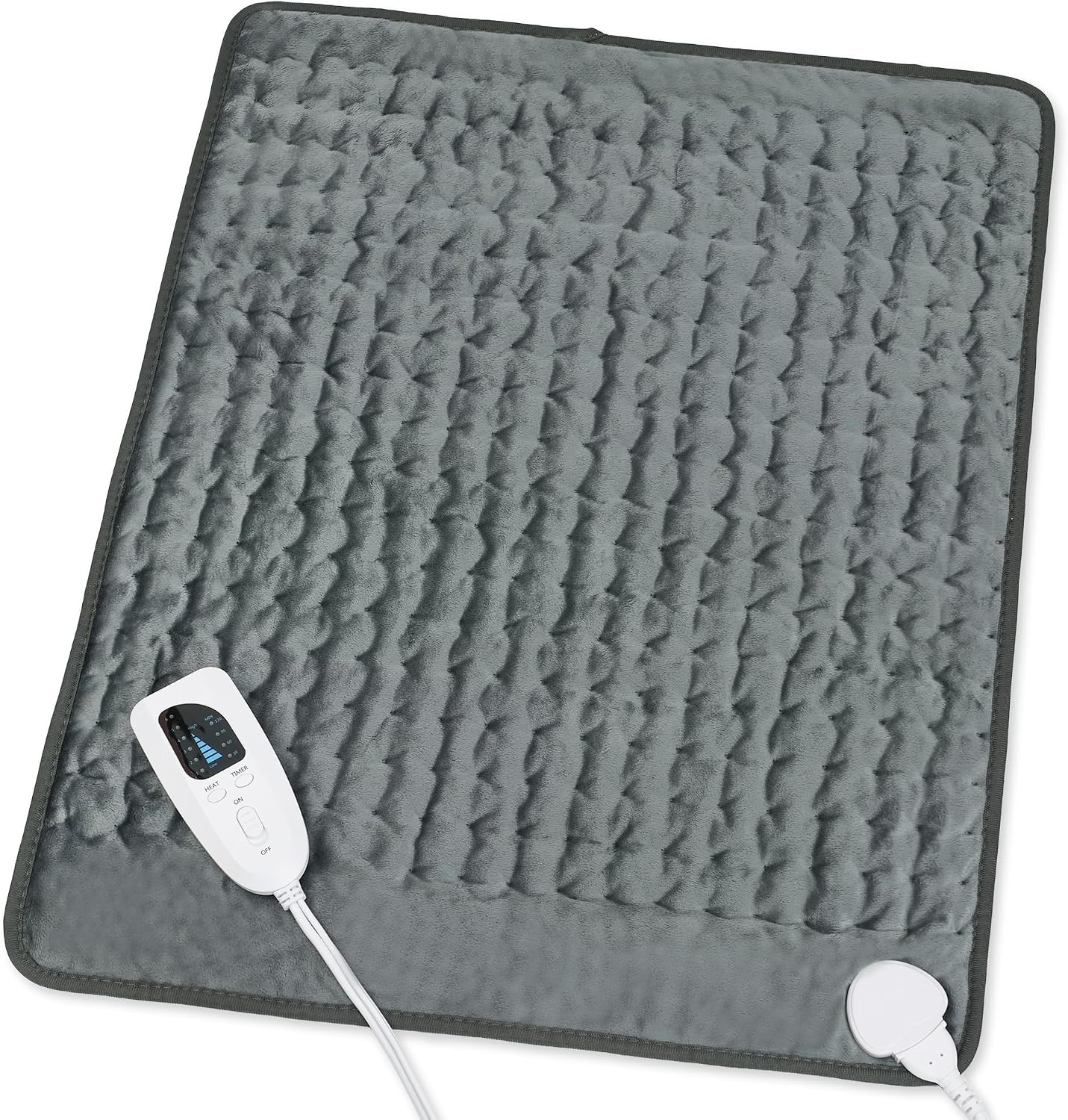 Heating Pad,Electric Heating Pads,Heating Pad for Back,Silvergray,24x12In