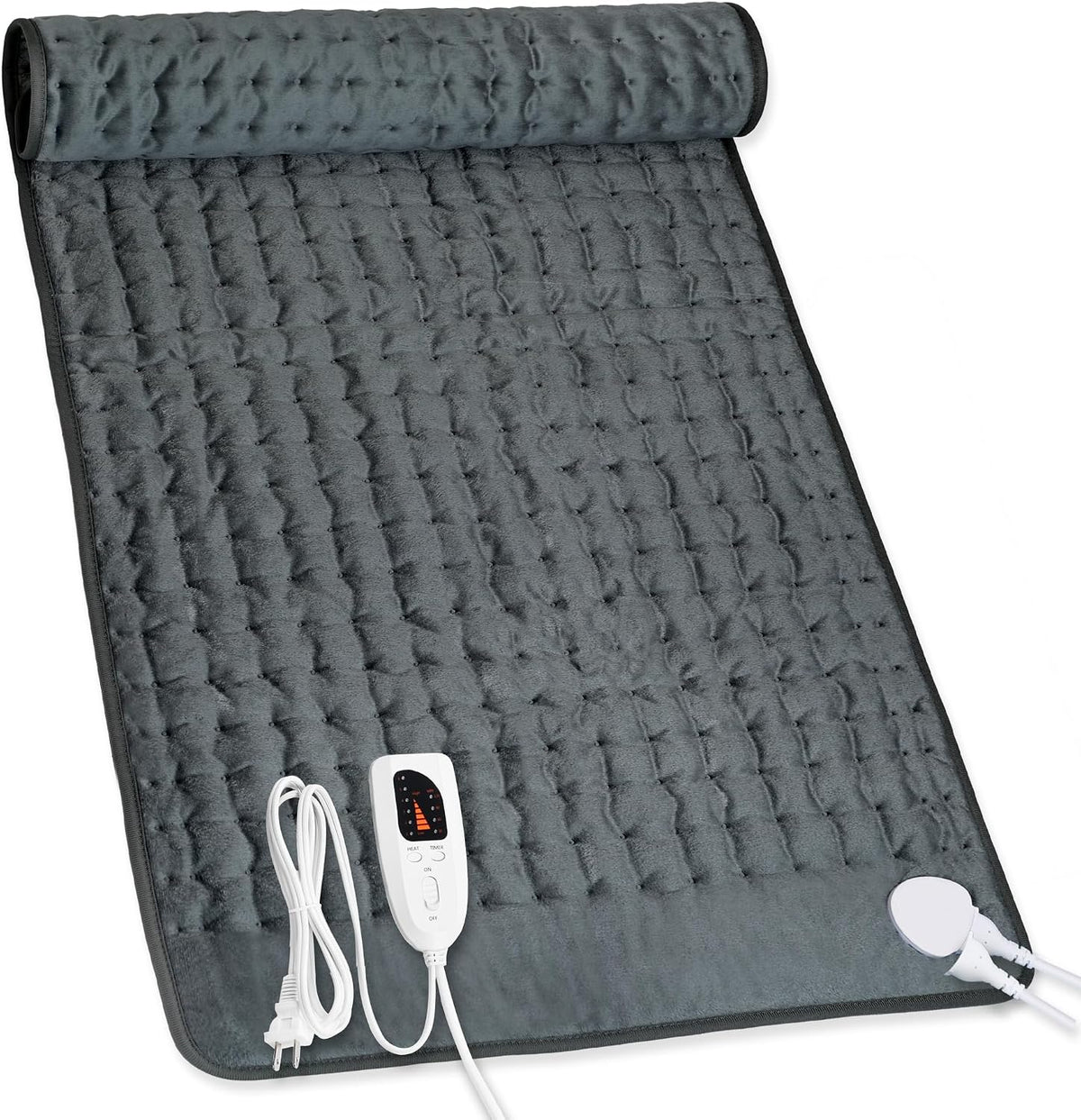 Heating Pad,Electric Heating Pads,Heating Pad for Back,Silvergray,24x12In
