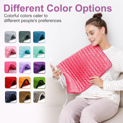 Heating Pad,Electric Heating Pads,Heating Pad for Back,Silvergray,24x12In