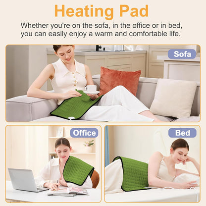 Heating Pad,Electric Heating Pads,Heating Pad for Back,Silvergray,24x12In