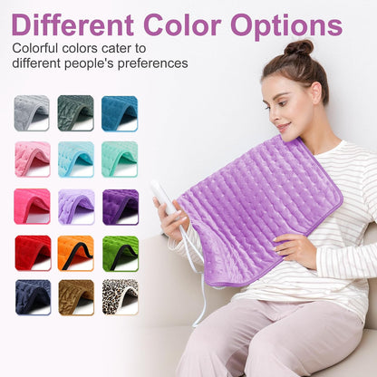 Heating Pad,Electric Heating Pads,Heating Pad for Back,Silvergray,24x12In