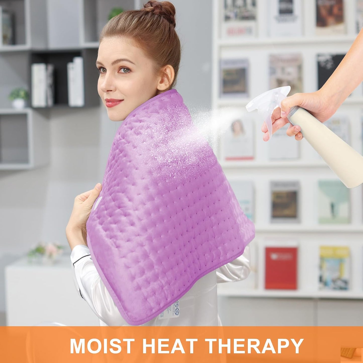 Heating Pad,Electric Heating Pads,Heating Pad for Back,Silvergray,24x12In