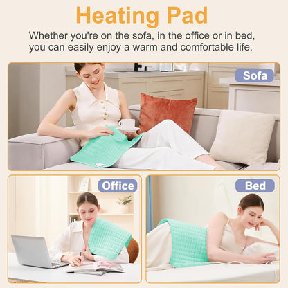 Heating Pad,Electric Heating Pads,Heating Pad for Back,Silvergray,24x12In
