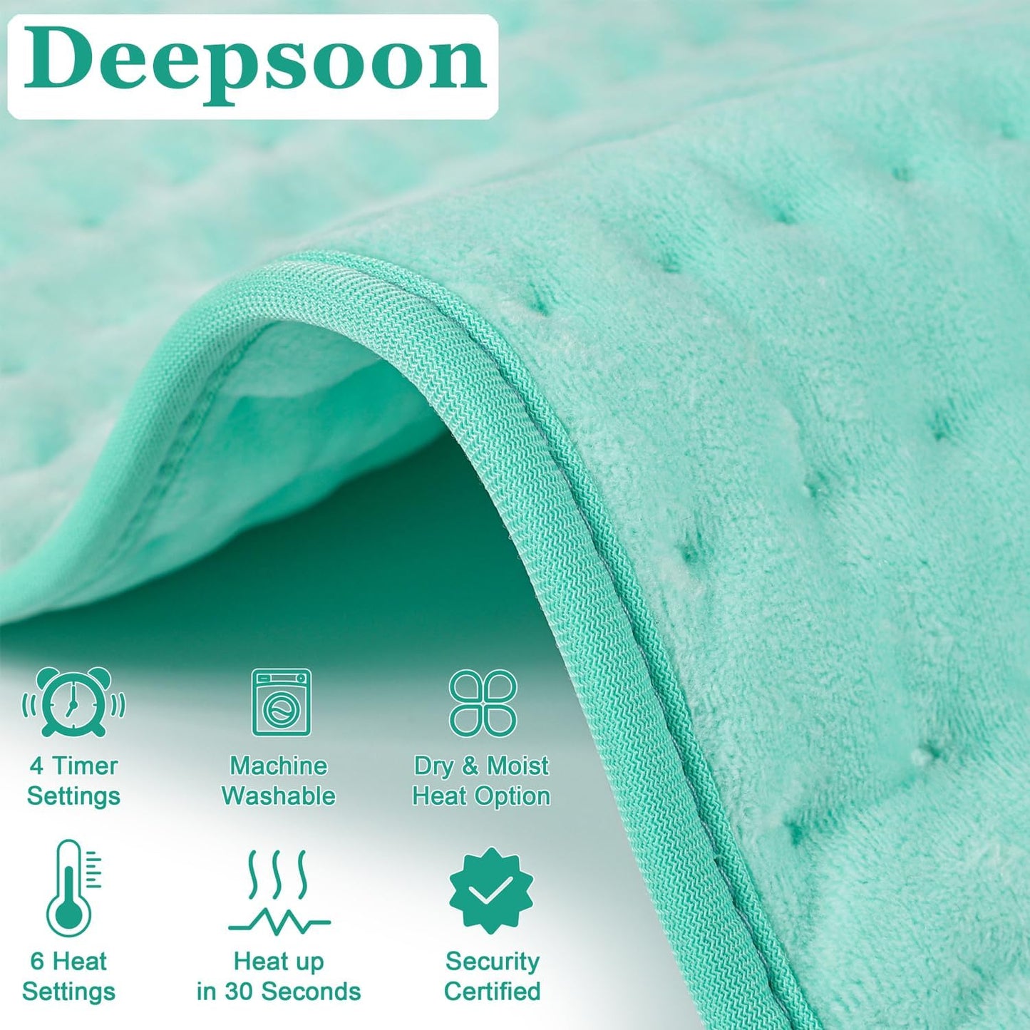 Heating Pad,Electric Heating Pads,Heating Pad for Back,Silvergray,24x12In
