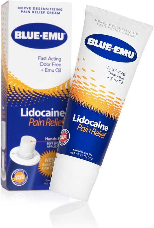 Lidocaine Pain Relief Cream for Numbing Relief, 2.7 oz, 1 Pack