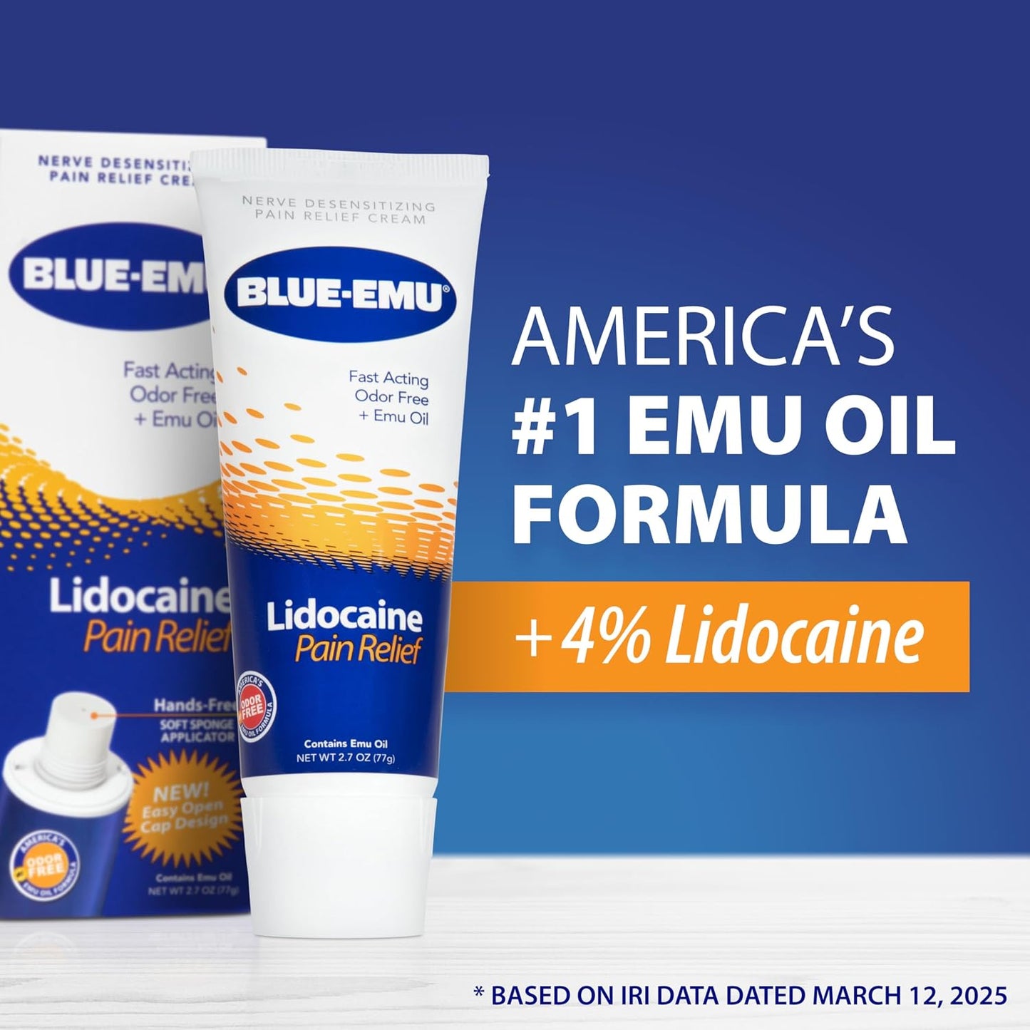Lidocaine Pain Relief Cream for Numbing Relief, 2.7 oz, 1 Pack