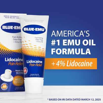 Lidocaine Pain Relief Cream for Numbing Relief, 2.7 oz, 1 Pack