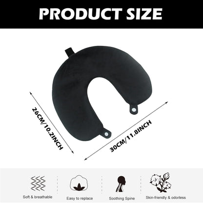 Travel Neck Pillow Cover, Neck Pillow Case, Pure, Soft and Smooh, Airplane Pillow Replacementt Cover Washable (Only Pillow Covers, no Filler)