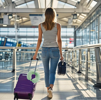 Travel Neck Pillow Cover, Neck Pillow Case, Pure, Soft and Smooh, Airplane Pillow Replacementt Cover Washable (Only Pillow Covers, no Filler)