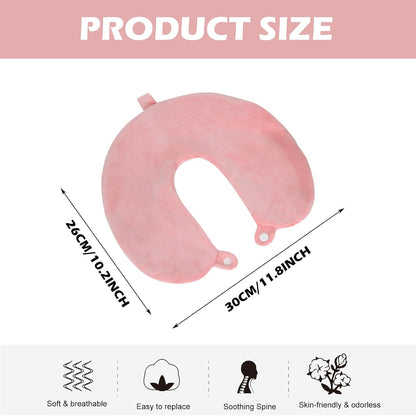 Travel Neck Pillow Cover, Neck Pillow Case, Pure, Soft and Smooh, Airplane Pillow Replacementt Cover Washable (Only Pillow Covers, no Filler)