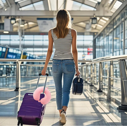 Travel Neck Pillow Cover, Neck Pillow Case, Pure, Soft and Smooh, Airplane Pillow Replacementt Cover Washable (Only Pillow Covers, no Filler)