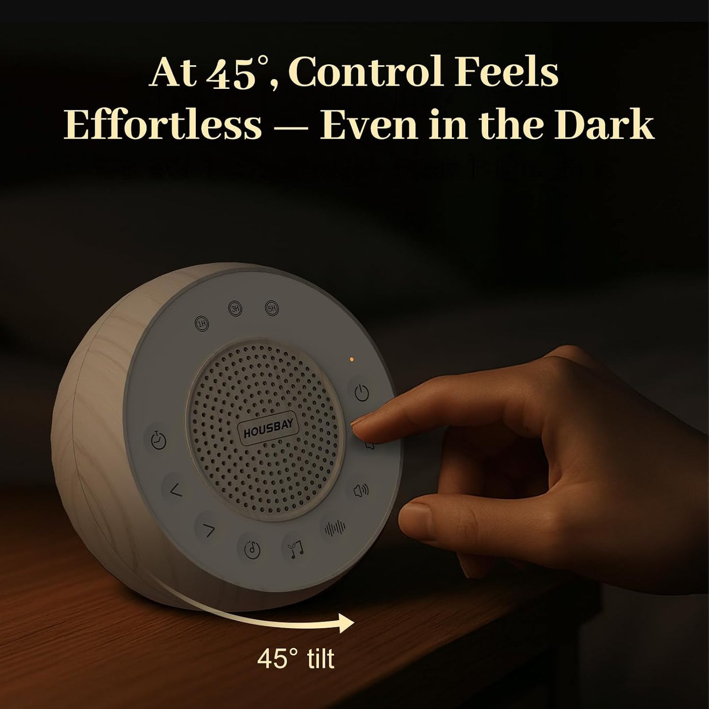 White Noise Machine with 31 Soothing Sounds, 5W Loud Stereo Sound, Auto-Off Timer, Adjustable Volume, Sleep Sound Machine for Baby, Kid, Adult -Wood Grain
