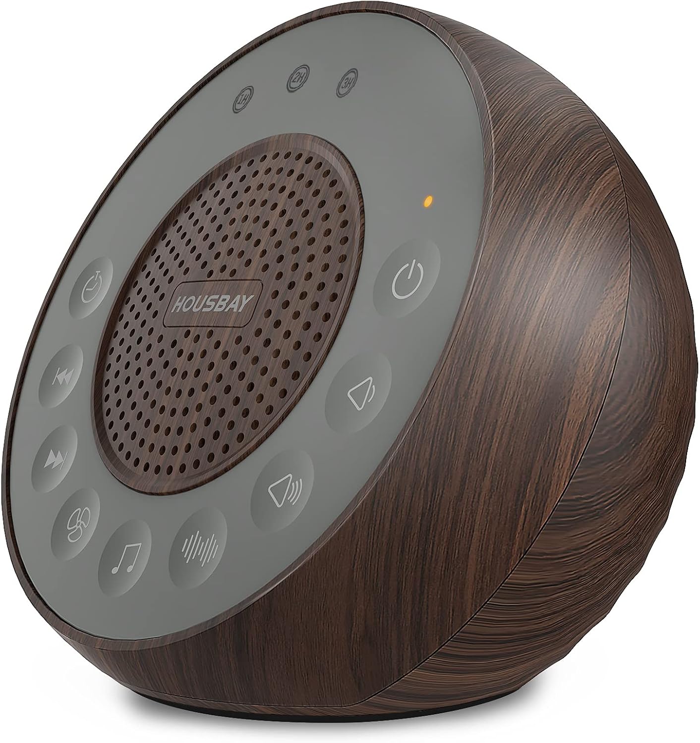 White Noise Machine with 31 Soothing Sounds, 5W Loud Stereo Sound, Auto-Off Timer, Adjustable Volume, Sleep Sound Machine for Baby, Kid, Adult -Wood Grain