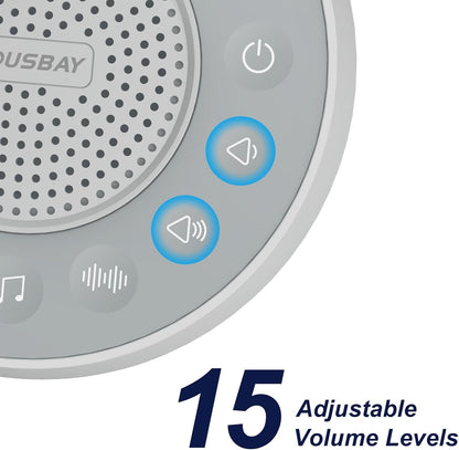 White Noise Machine with 31 Soothing Sounds, 5W Loud Stereo Sound, Auto-Off Timer, Adjustable Volume, Sleep Sound Machine for Baby, Kid, Adult -Wood Grain