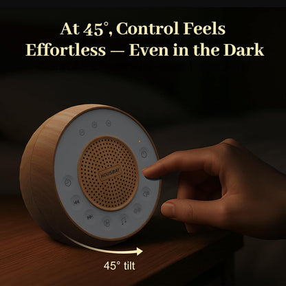 White Noise Machine with 31 Soothing Sounds, 5W Loud Stereo Sound, Auto-Off Timer, Adjustable Volume, Sleep Sound Machine for Baby, Kid, Adult -Wood Grain