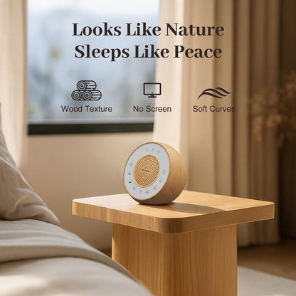 White Noise Machine with 31 Soothing Sounds, 5W Loud Stereo Sound, Auto-Off Timer, Adjustable Volume, Sleep Sound Machine for Baby, Kid, Adult -Wood Grain