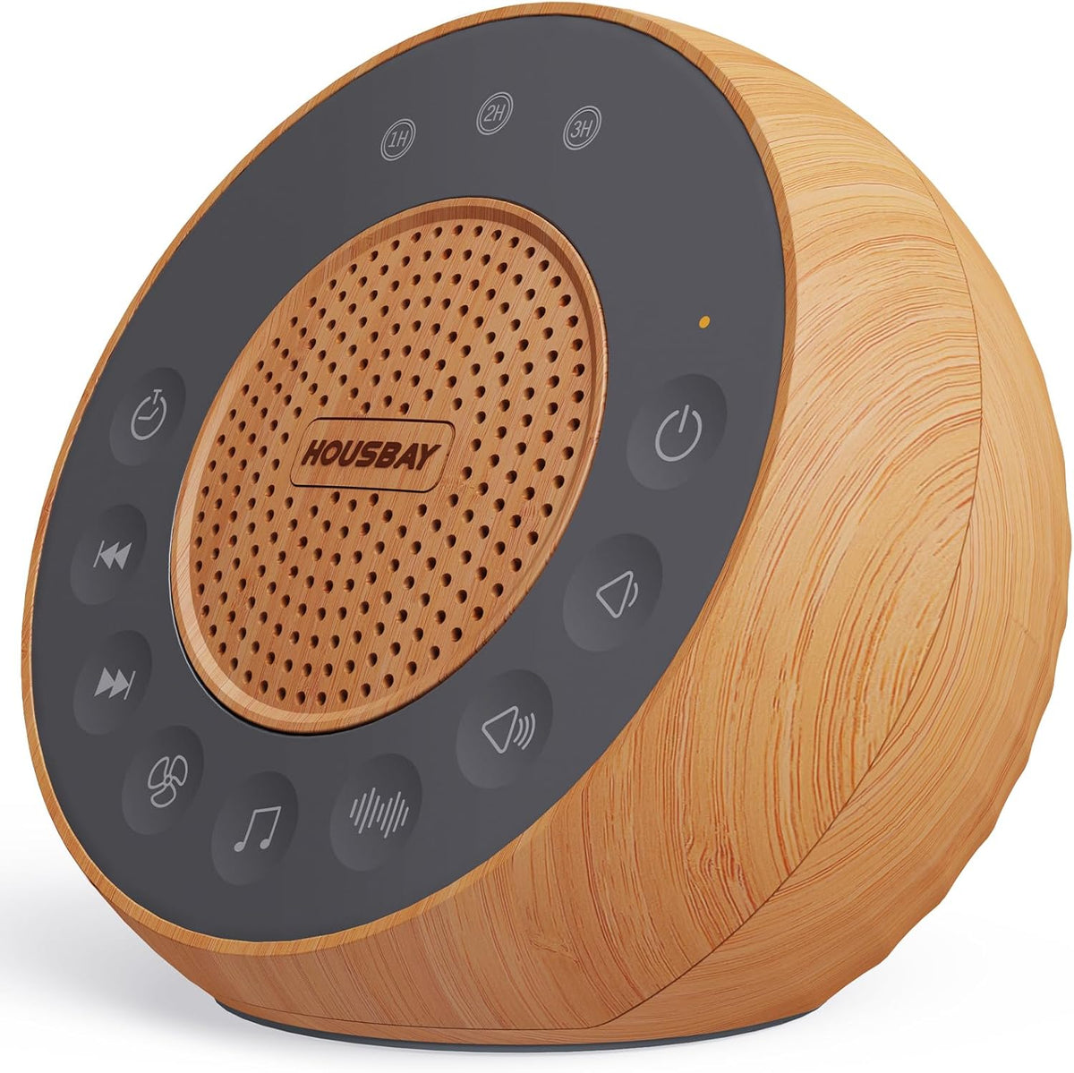 White Noise Machine with 31 Soothing Sounds, 5W Loud Stereo Sound, Auto-Off Timer, Adjustable Volume, Sleep Sound Machine for Baby, Kid, Adult -Wood Grain