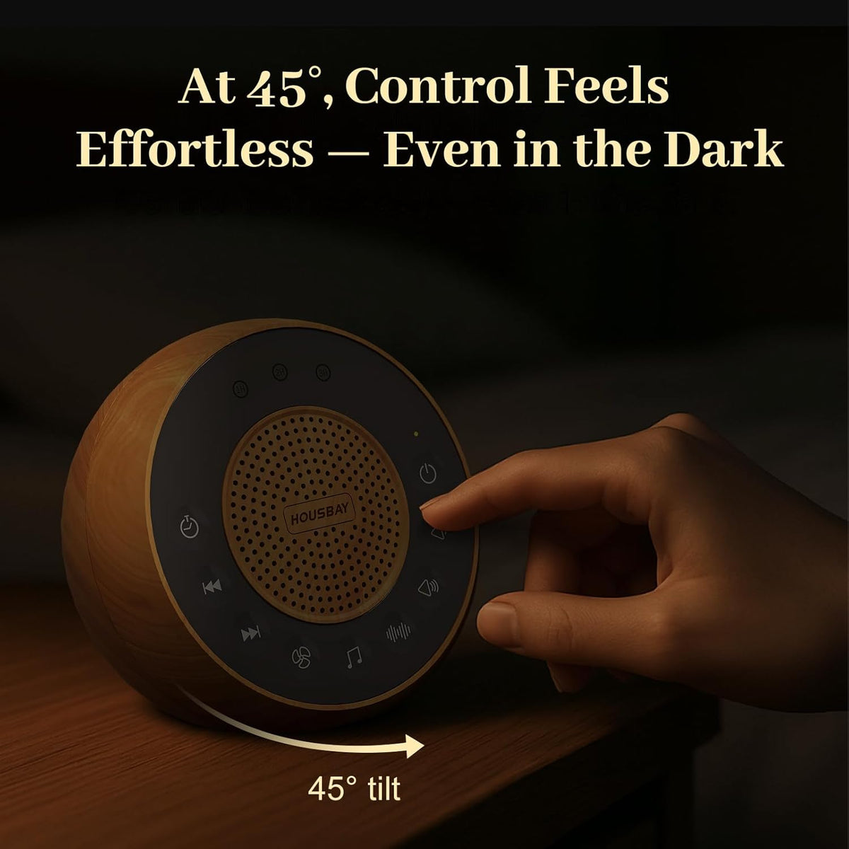 White Noise Machine with 31 Soothing Sounds, 5W Loud Stereo Sound, Auto-Off Timer, Adjustable Volume, Sleep Sound Machine for Baby, Kid, Adult -Wood Grain