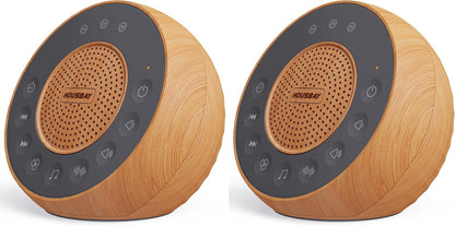 White Noise Machine with 31 Soothing Sounds, 5W Loud Stereo Sound, Auto-Off Timer, Adjustable Volume, Sleep Sound Machine for Baby, Kid, Adult -Wood Grain
