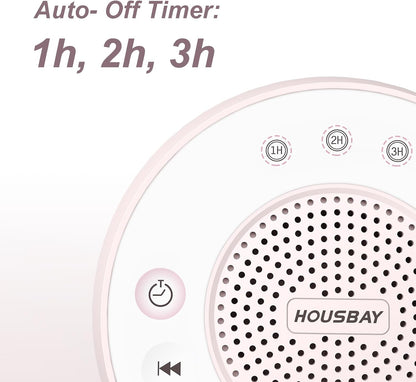 White Noise Machine with 31 Soothing Sounds, 5W Loud Stereo Sound, Auto-Off Timer, Adjustable Volume, Sleep Sound Machine for Baby, Kid, Adult -Wood Grain